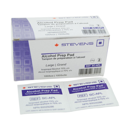 Alcohol Prep Pads - Large/100 per box