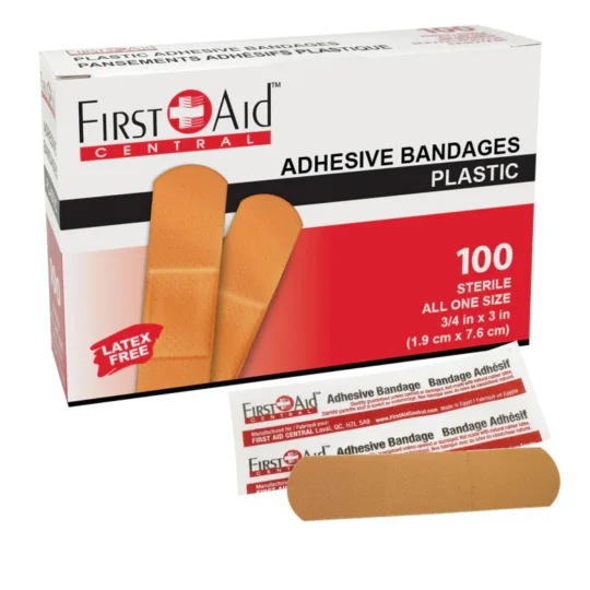 Sterile Plastic Adhesive Bandages 3/4" x 3" (1 case - 10 box's of 100)