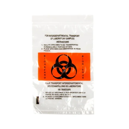 Bio-Hazard Bag 6"x9" || 1 Case - 10 packs of 100 Bags